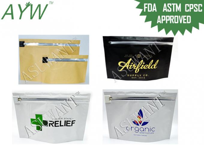 Zipper Aluminum Child Proof Zipper Bags Moisture Resistant Medication Tablets For Kids