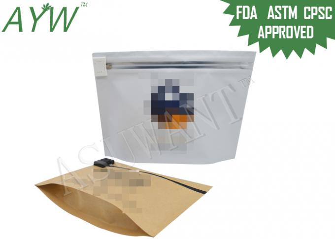 Stand Up Child Resistant Zip Lock Bags , Smell Proof Child Safe Packaging Bags For Packaging Tablet