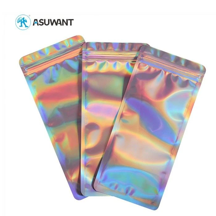 Laser Holographic Cookies Mylar Ziplock Bag Custom Accepted