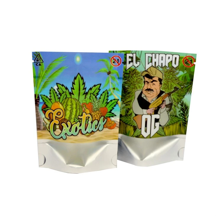 3.5g Mylar Medical Child Proof Resistant Exit 420 Weed Cali Spice Runtz Packaging