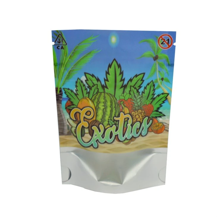 3.5g Mylar Medical Child Proof Resistant Exit 420 Weed Cali Spice Runtz Packaging
