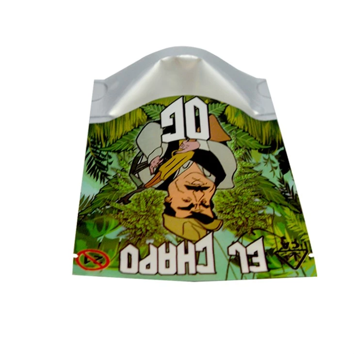 Custom Printed Glossy Surface Plastic Zipper Lock Mylar Smell Proof Herbal THC Bag