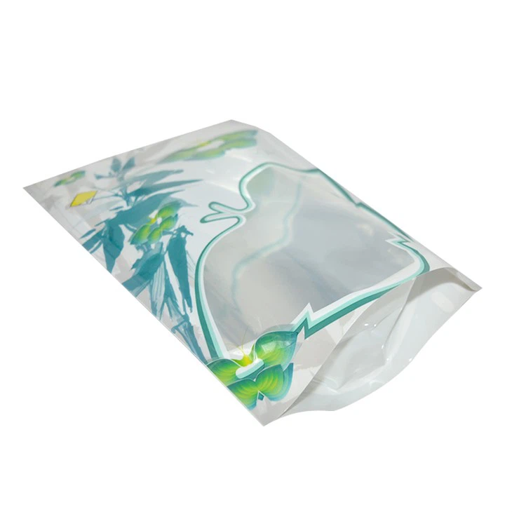 Medium Size Silver Ziplock Foil Bag Pouches , Clear Stand Up Pouches For Custom Marijuana Packaging