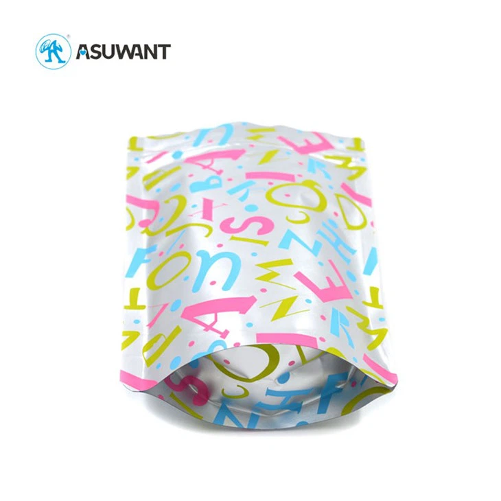 Resealable Pouch Packaging For Sea Salt Peanuts , Silver Ziplock Foil Bag Pouches 4.5 Oz