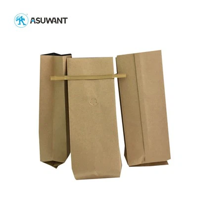 Kvadratne vreće za donje gusjenice kraft papir, pakiranje kafe pala za pakovanje sa limom