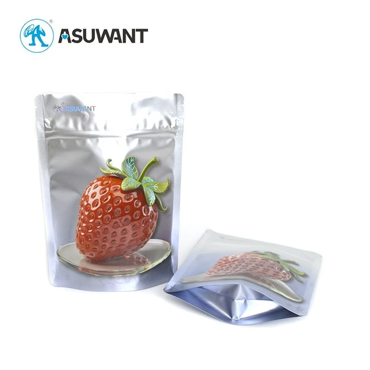 BRC Reverse Matte Finish Stand Up Zipper Pouches Wholesale Spot UV Low MOQ Mylar Bags factory