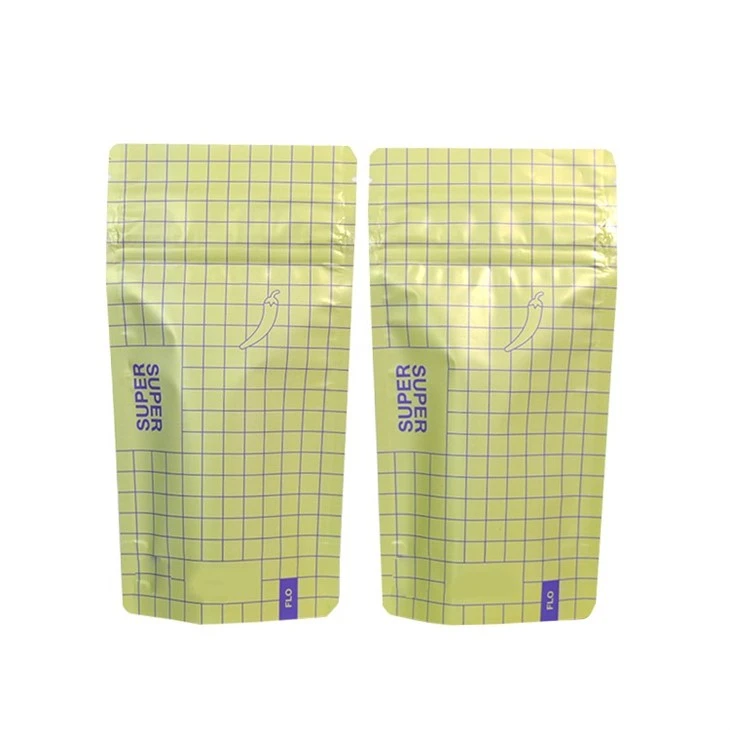 Custom 3.5g 7g 14g 28g Child Resistant Stand Up Zipper Pouch Plastic Doypack Resealable Mylar Bag