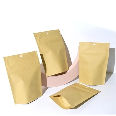 Brown Recycle Custom Ispisan Ziplock torbica za hranu Pakiranje doipack kraft papira Zip Torba za hranu